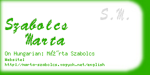 szabolcs marta business card